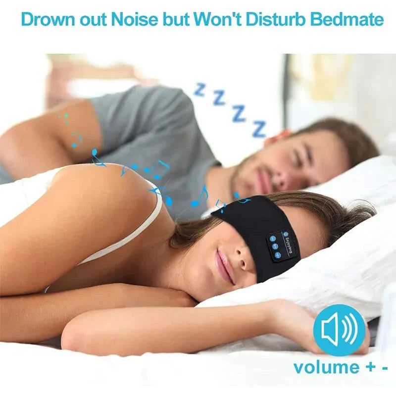 Bluetooth Sleep Headband – Wireless Headphones, Built-In Speakers, Comfortable Fabric, 10-Hour Battery Life